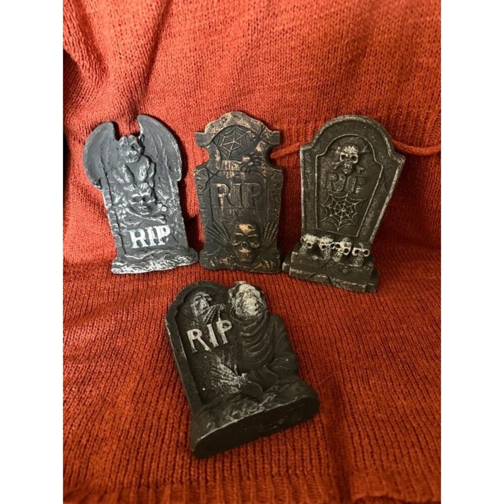 Halloween Black Tombstone Set
